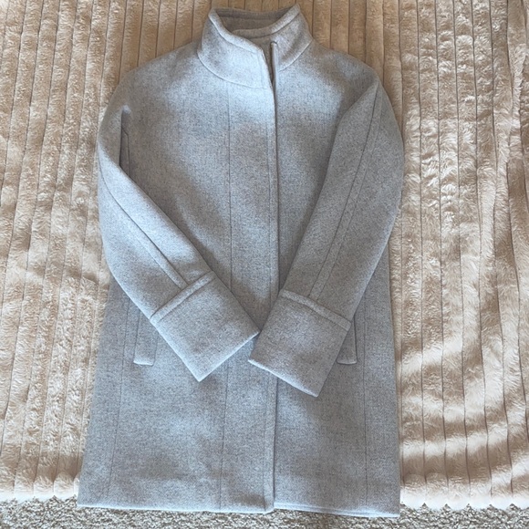 J Crew | City Coat Heather Dust Grey Wool Blend 00 - Picture 5 of 7